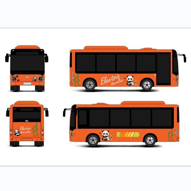 6.6m Autobús Eléctrico Mini con 23 Asientos, Autonomía de 230KM y Opción de Volante a la Izquierda