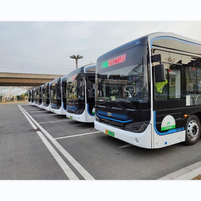 Autobús eléctrico puro de 12 M LHD Automático EV Autobús de inercia de 46 asientos con suspensión neumática