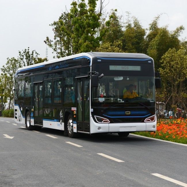 Autobús eléctrico puro de 12 M de entrada baja Autobús de piso EV Autobús de 46 asientos con suspensión neumática