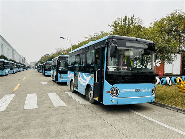 6.6 M LHD Mini Buses eléctricos puros Cero emisiones para el transporte comunitario