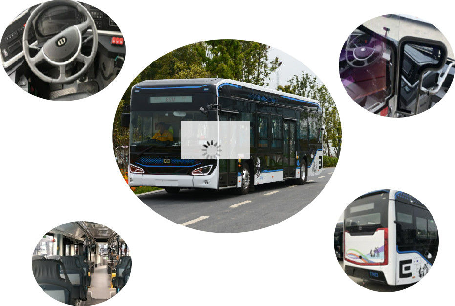 Los ABS cansan el bus turístico urbano el 18m de la ciudad de Zev Bus 45 Seat LiFePo4 New Energy