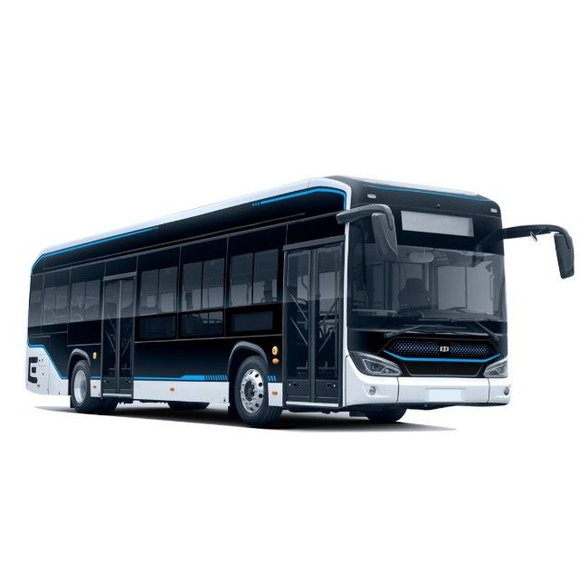 Autobús urbano eléctrico de 12 metros de piso bajo. Batería LFP de alta capacidad. Rango de 300 km. Solución de transporte público OEM.