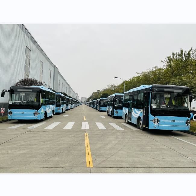Minibuses eléctricos 6.6m de cero emisiones Minibus Ebus de dos pasos y transmisión automática