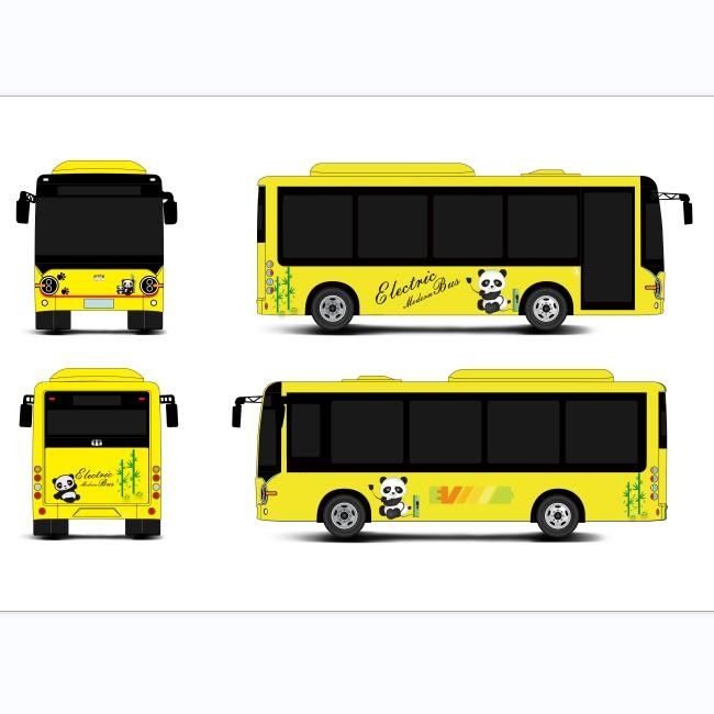 6.6m minibuses eléctricos autobús eléctrico de la ciudad autobús de piso bajo para el transporte urbano.