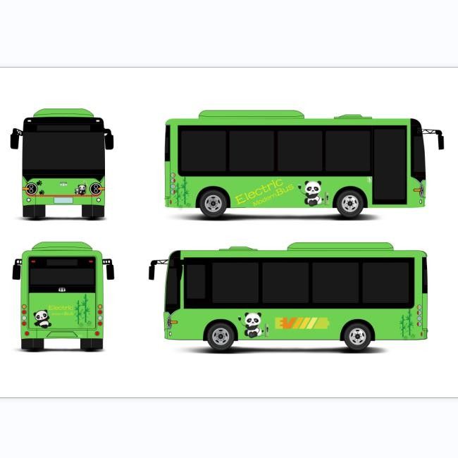 6630*2200*2925 Dimensiones Minibús eléctrico E Bus 6.6m Batería Autobuses eléctricos para el transporte público