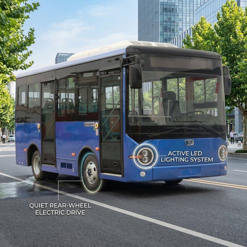 5.9M de 14 asientos de batería eléctrico autobús urbano vehículo eléctrico puro para el autobús de transporte público al centro.