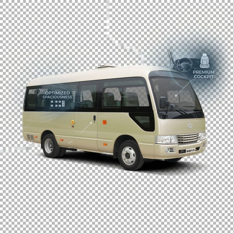 Autobús Mini Coaster Eléctrico de 6m con 18 Asientos y Batería de 89.7 kWh para Transporte Público