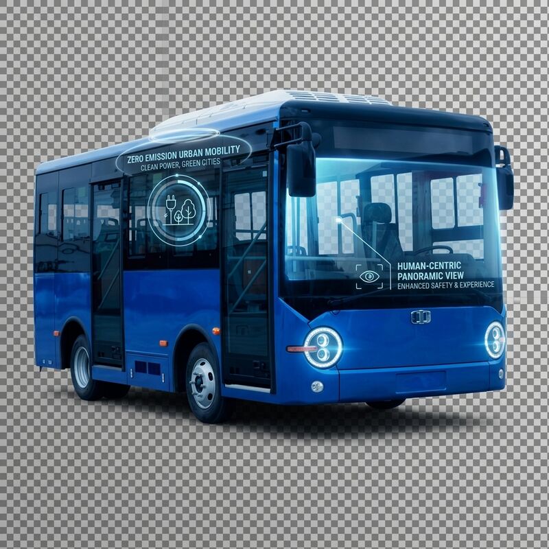 6Autobús eléctrico puro de 16 plazas con un alcance de 180 km para el transporte público urbano