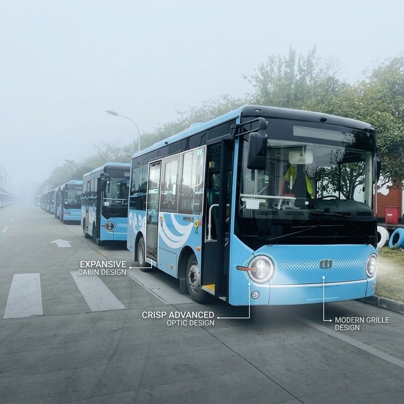 6.6m Minibus eléctrico de batería 19 asientos 95.25kWh de largo alcance transporte ecológico.