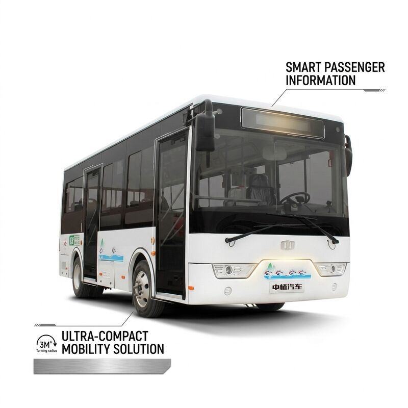 6.6m 16 asientos LHD Minibus eléctrico Autobús electrónico para el transporte público urbano
