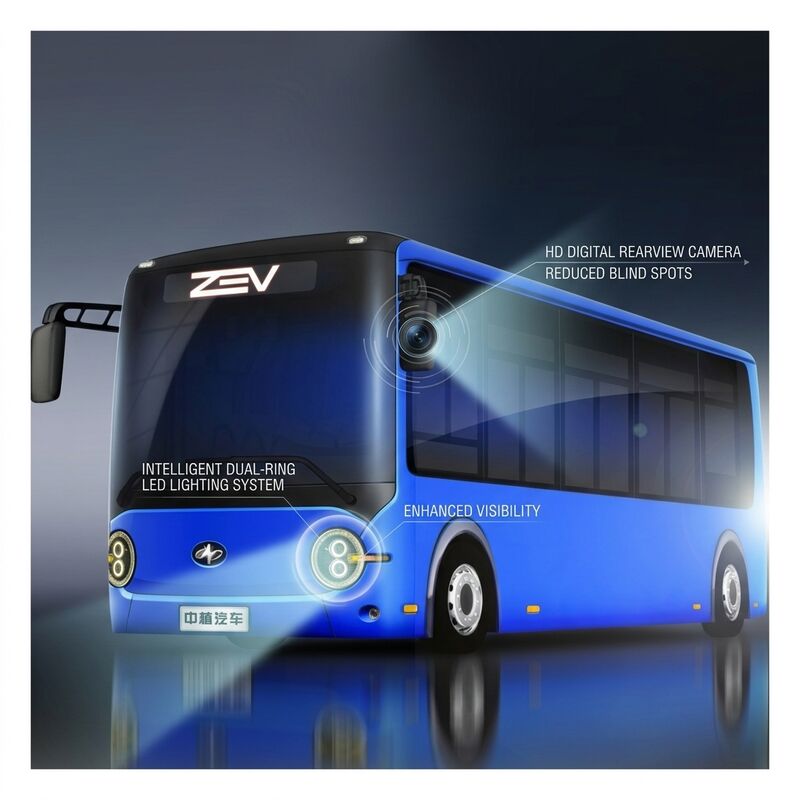 6.6m Autobuses eléctricos puros Mini Bus de la ciudad Autobuses cero para el transporte público 16 asientos