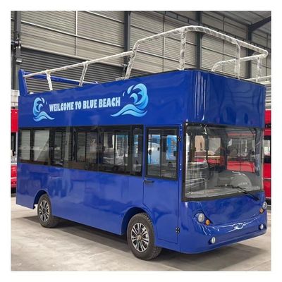 Carros de golf personalizados para turismo de dos pisos con batería eléctrica para autobuses turísticos