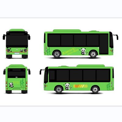 6630*2200*2925 Dimensiones Minibús eléctrico E Bus 6.6m Batería Autobuses eléctricos para el transporte público