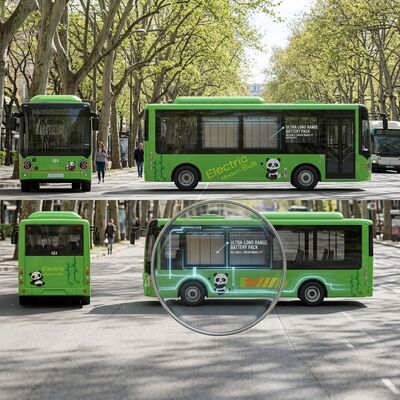 Autobús eléctrico puro de 6 metros EV Mini Bus de 16 asientos Rango de conducción de 180 km.