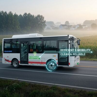 6M Mini Bus eléctrico de batería City 14 asientos Leaf suspensión de resorte.