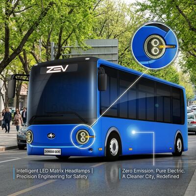 Autobús eléctrico puro de 6 metros y 16 asientos con batería de 95,25 kWh y rango de 180 km para transporte público