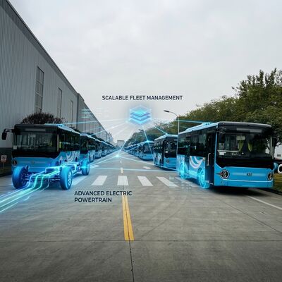 6.6m Minibus eléctrico de batería 19 asientos 95.25kWh de largo alcance transporte ecológico.