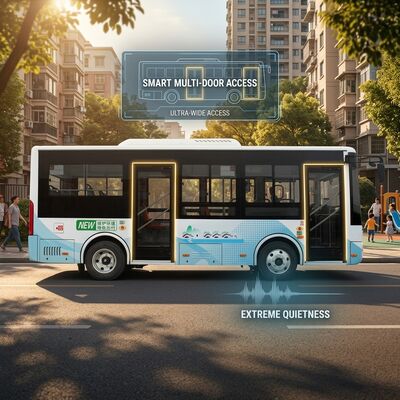 6.6m Autobús eléctrico Nueva Energía 270KM Kilometraje 16 asientos acepta personalizar.