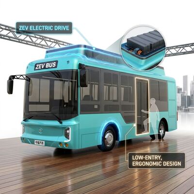 6.6m Minibus eléctrico EV Bus con transmisión automática y capacidad de 23 plazas